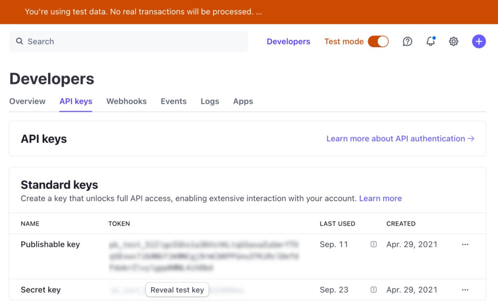 Stripe Test Api Keys 2024