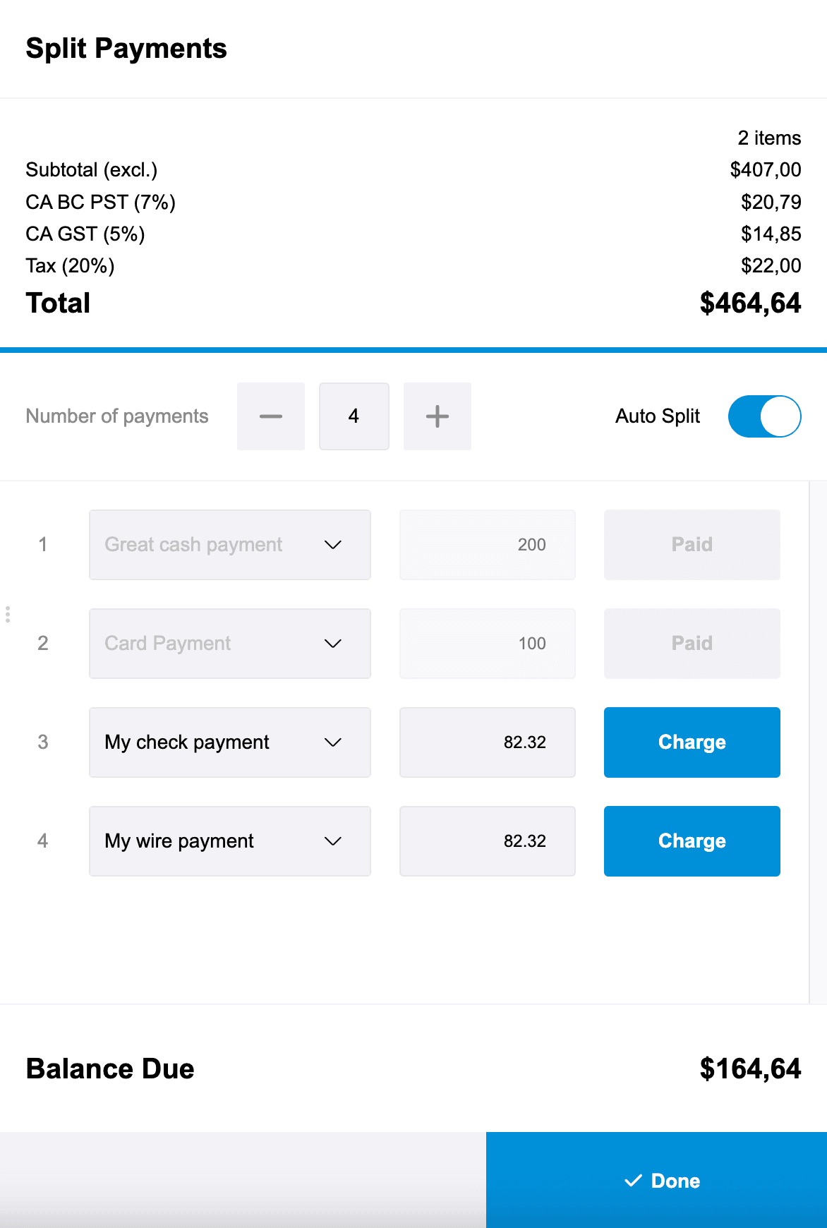 Split Payments - FooSales Help Center