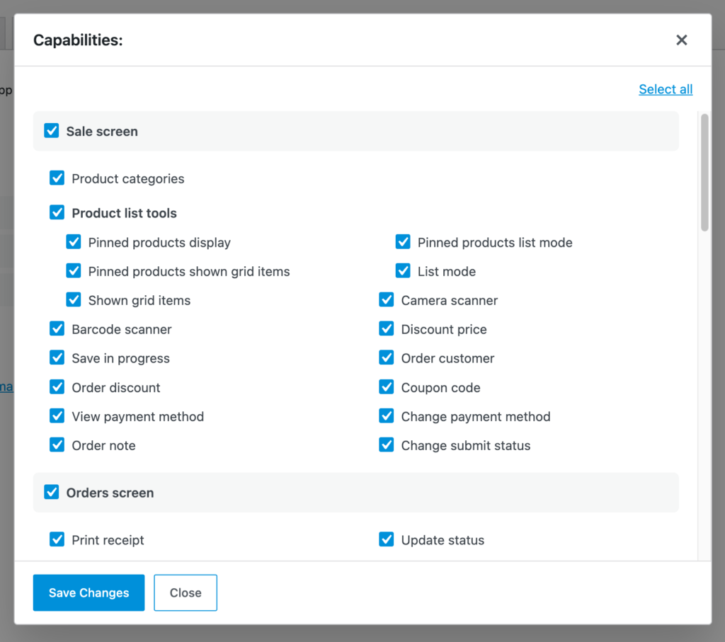 Pos User Management 2 Role Capabilities